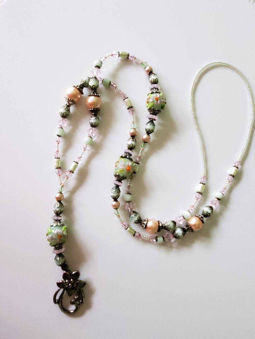 Vintage Italian Lamp Bead Glass Necklace